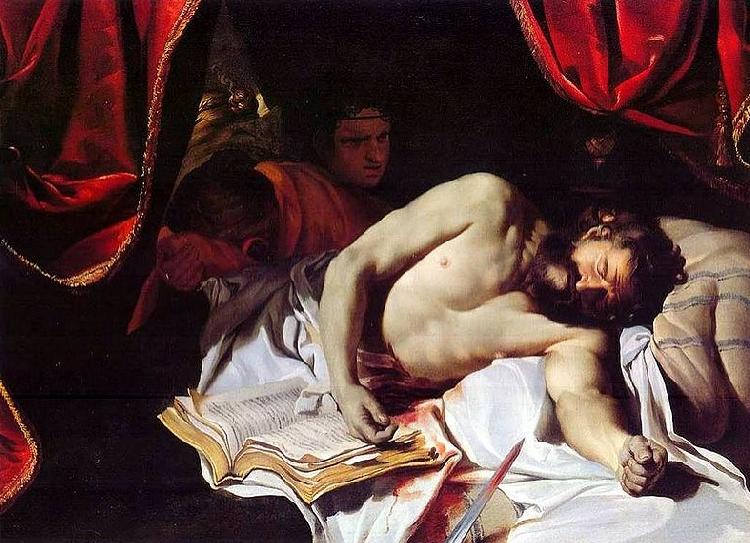 Charles Lebrun Suicide of Cato the Younger oil painting image